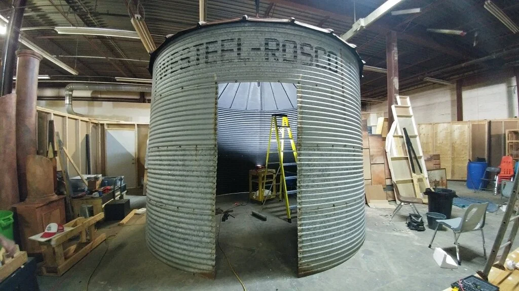 grain bin reconstruction in studio