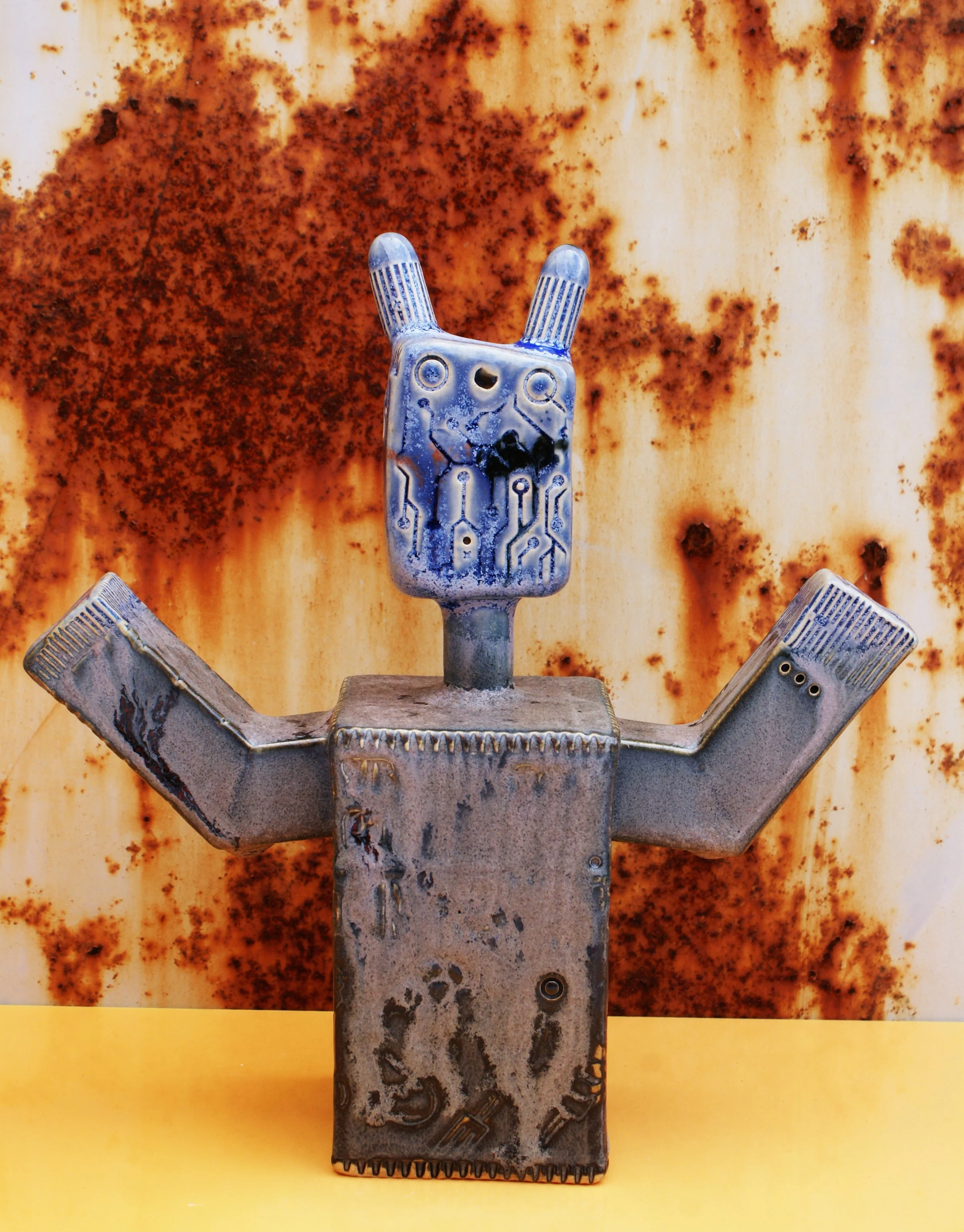 Claybot in blue and black