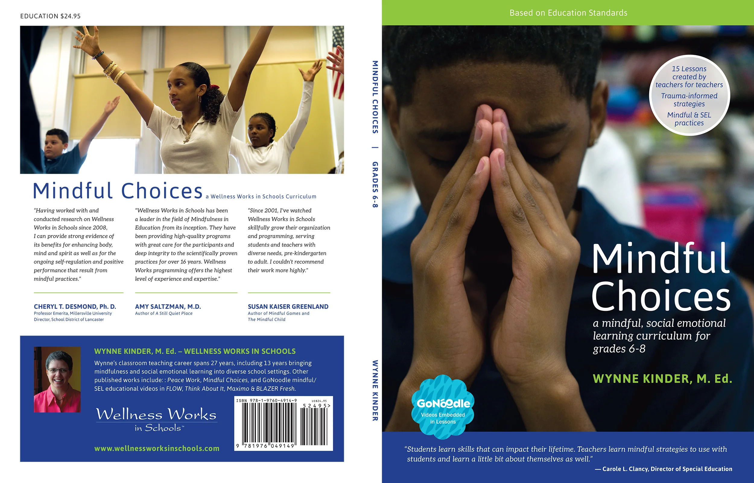   Wellness Works in Schools  book cover design,  Mindful Choices,    author Wynn Kinder. 