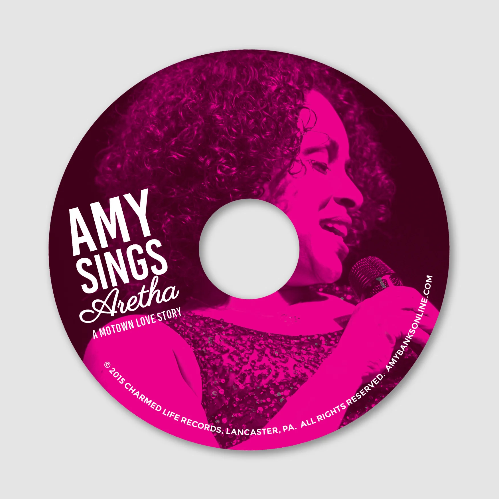 Amy Sings Aretha album - cd label