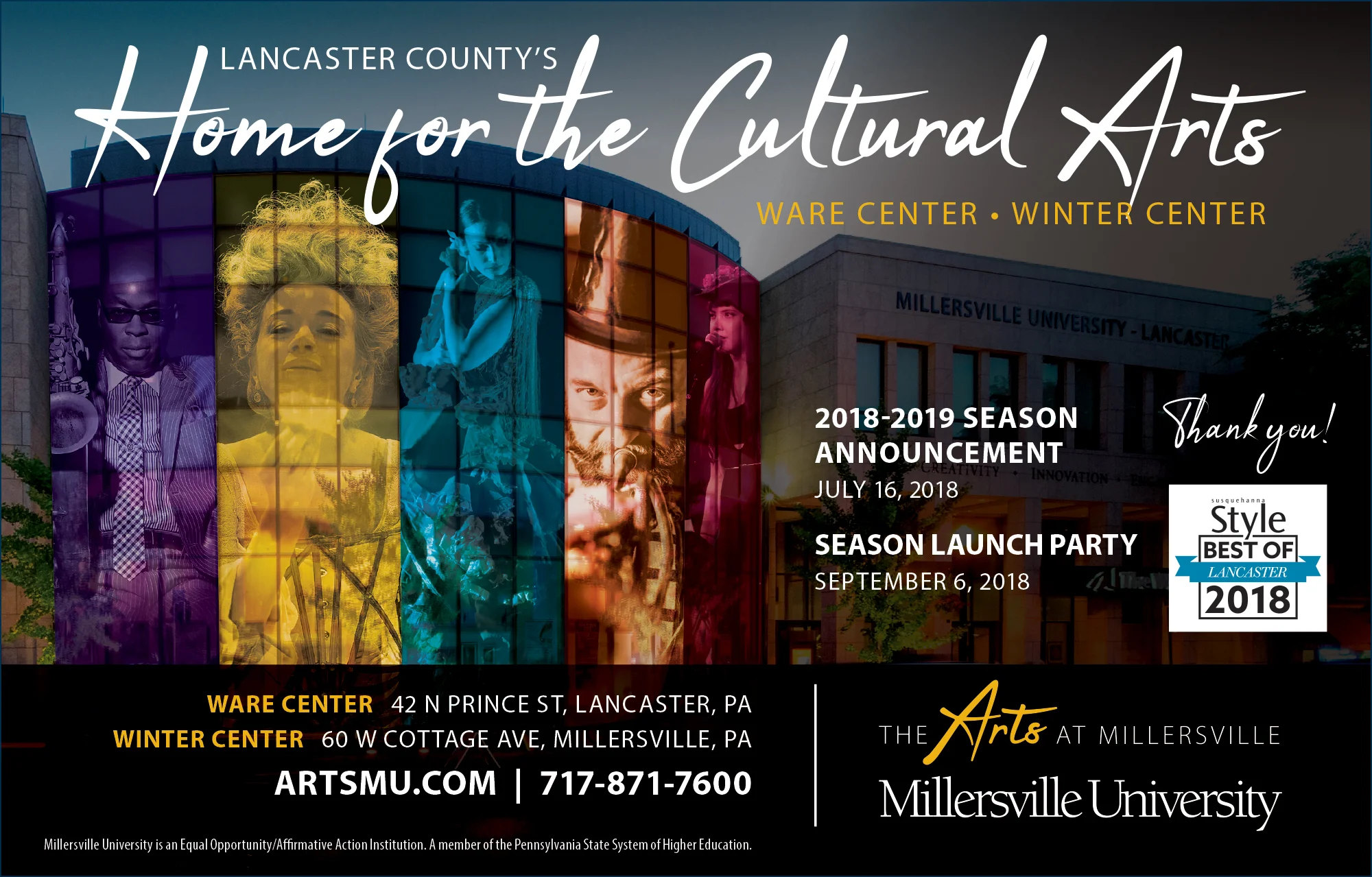  2018-2019 Season Launch postcard. 