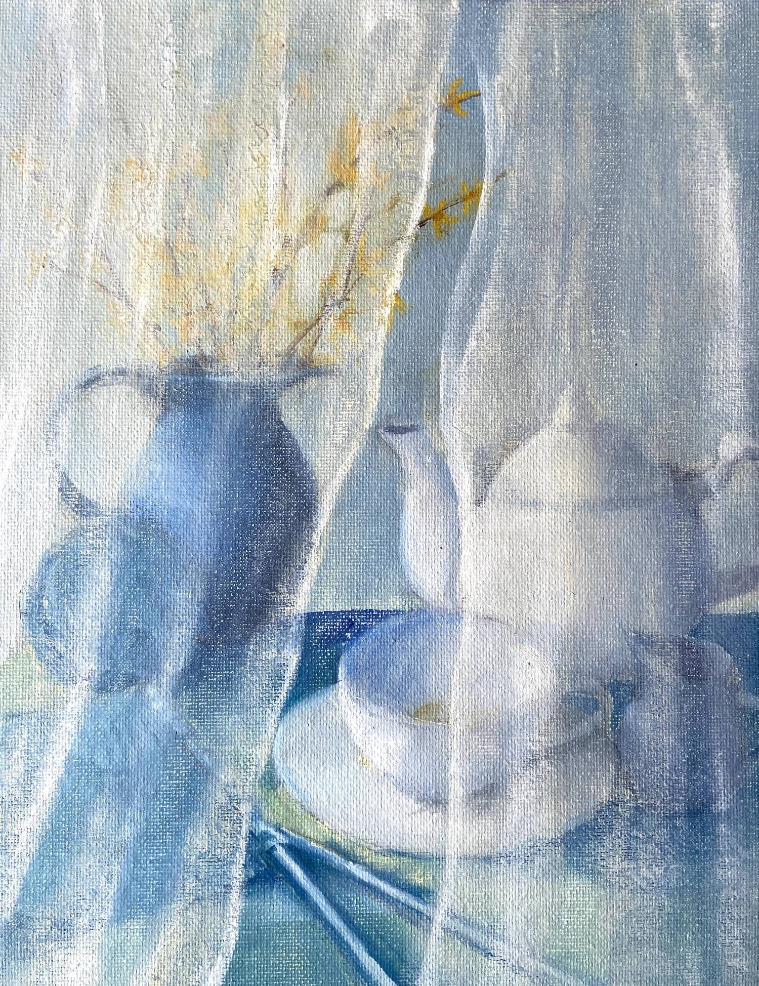  ‘Spring Flowers’  Oil on canvas, framed 365x300mm £185. Giclée print, unframed A3  £35. 