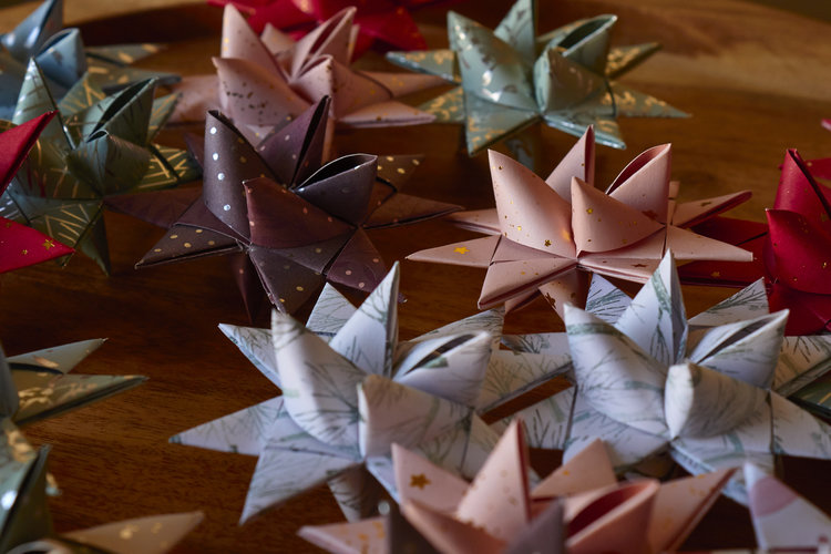 Origami Star Paper Strips, Star Folding Paper, Double Side Print