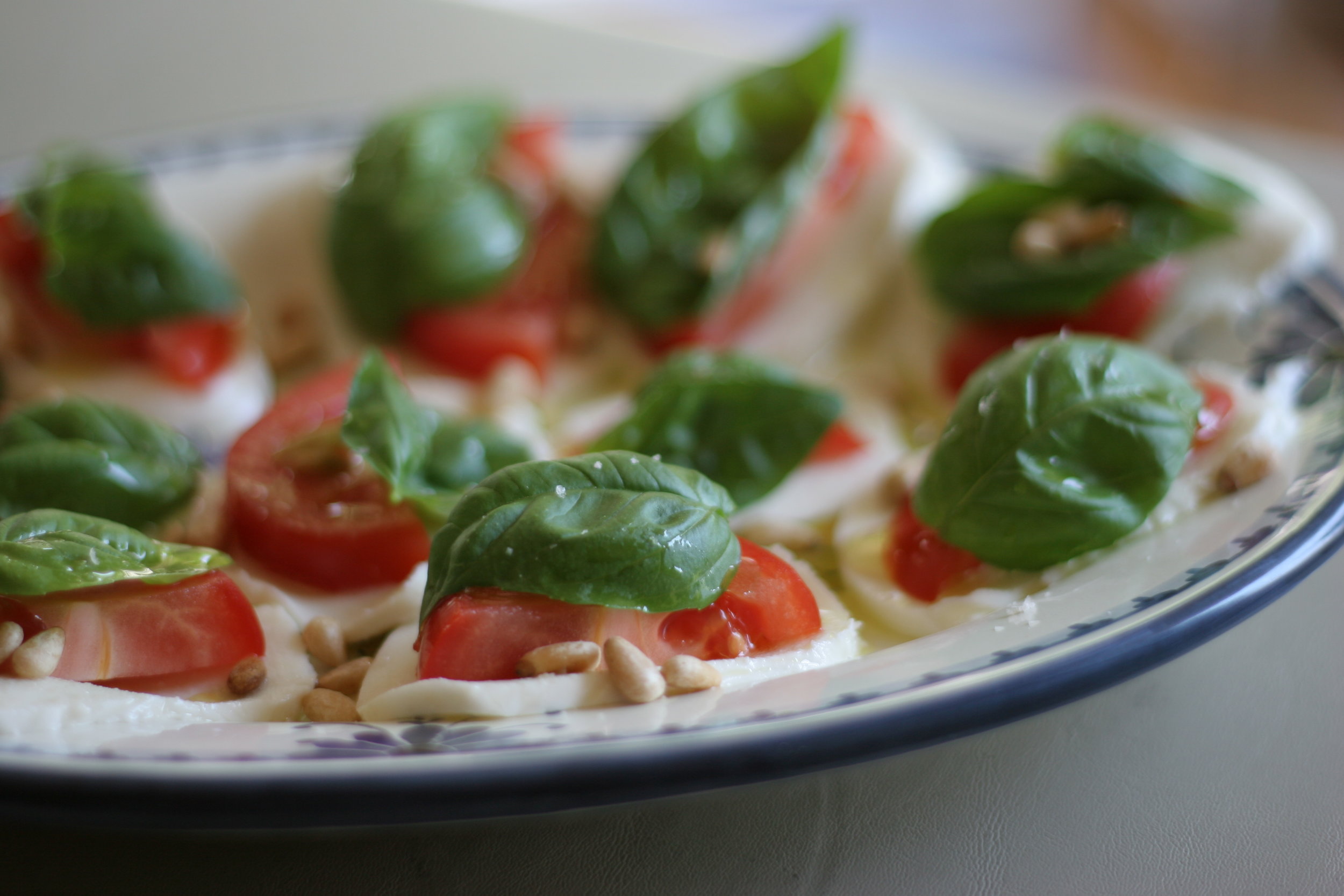 Fresh Tomatoes, Basil and Buffalo Cheese