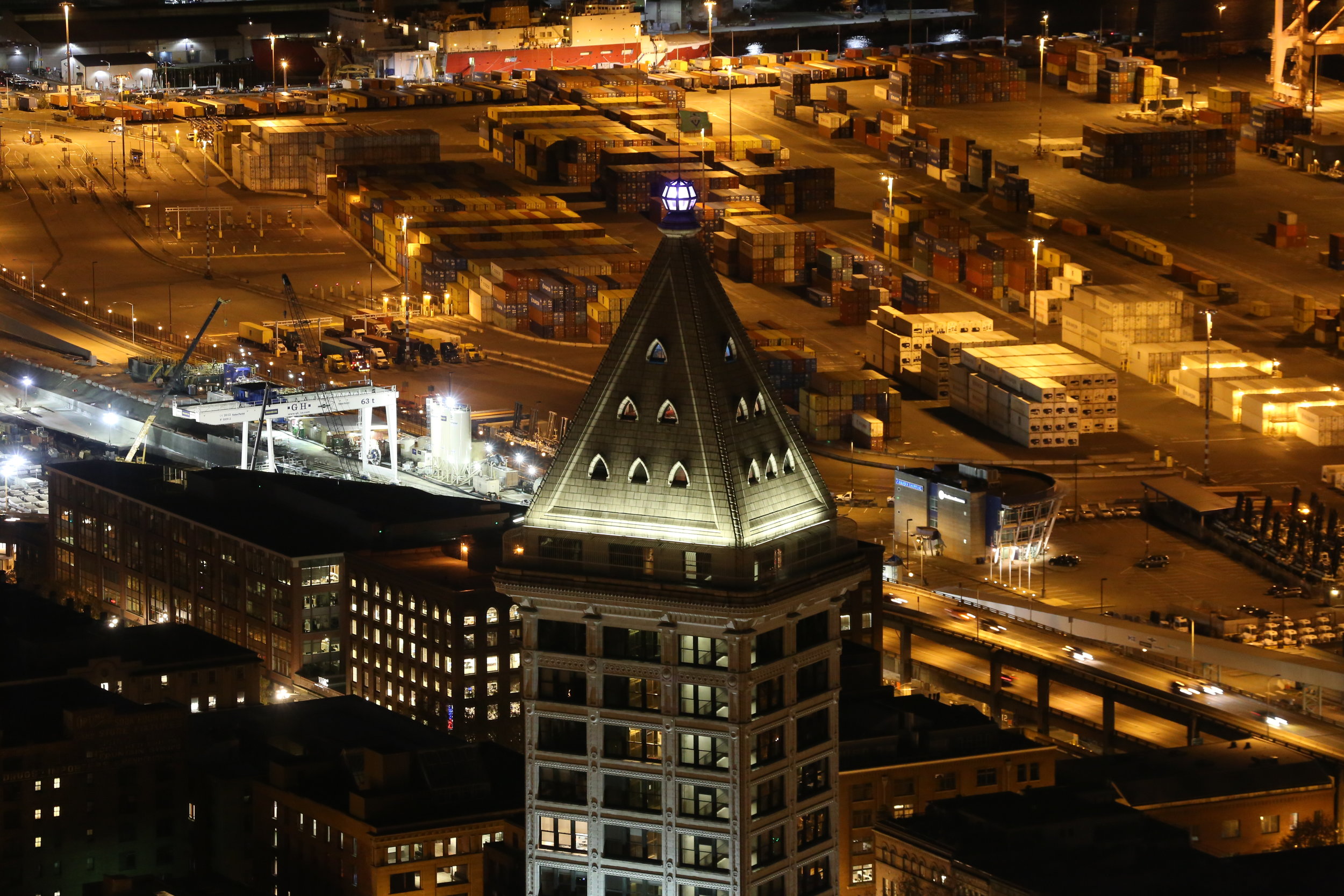 Smith Tower from Downtown Hi-Rise.  Seattle, WA