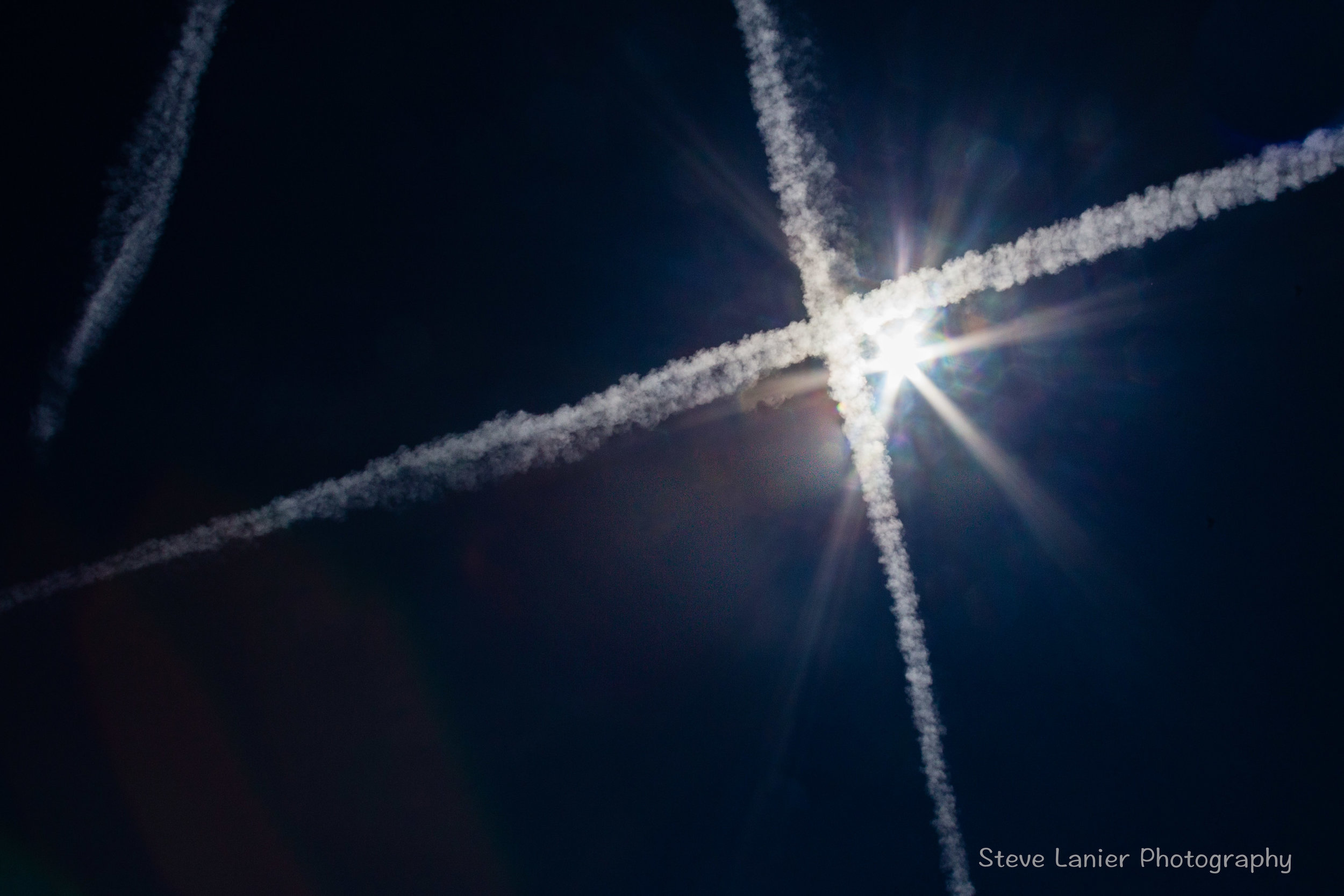 Contrails and Sun