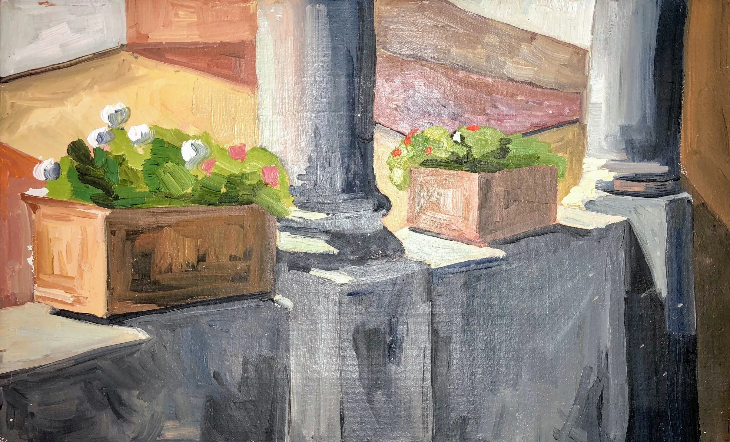 Porch in Italy, oil on canvas, 2003