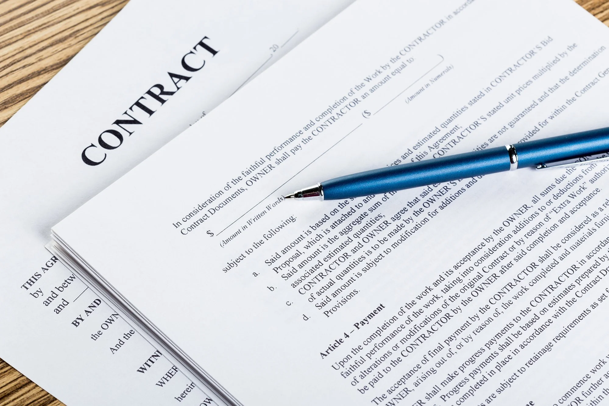 Thomas Construction Consulting and our network of construction professionals will ensure you receive the best pricing and terms on your construction contract.
