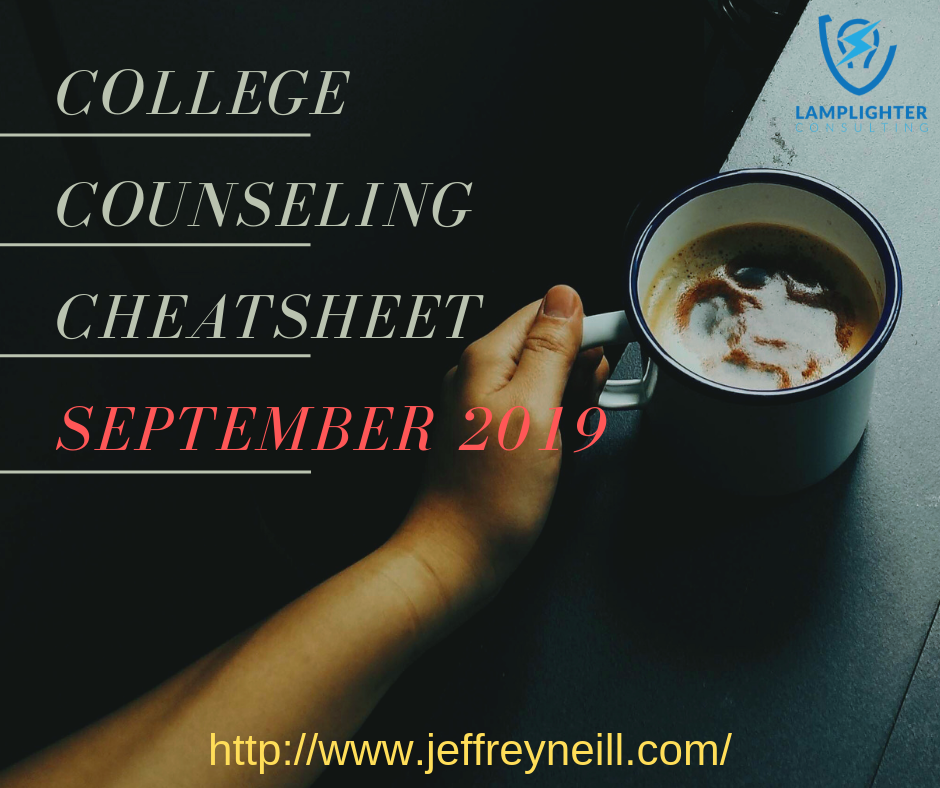 College Counselor Cheatsheet: September