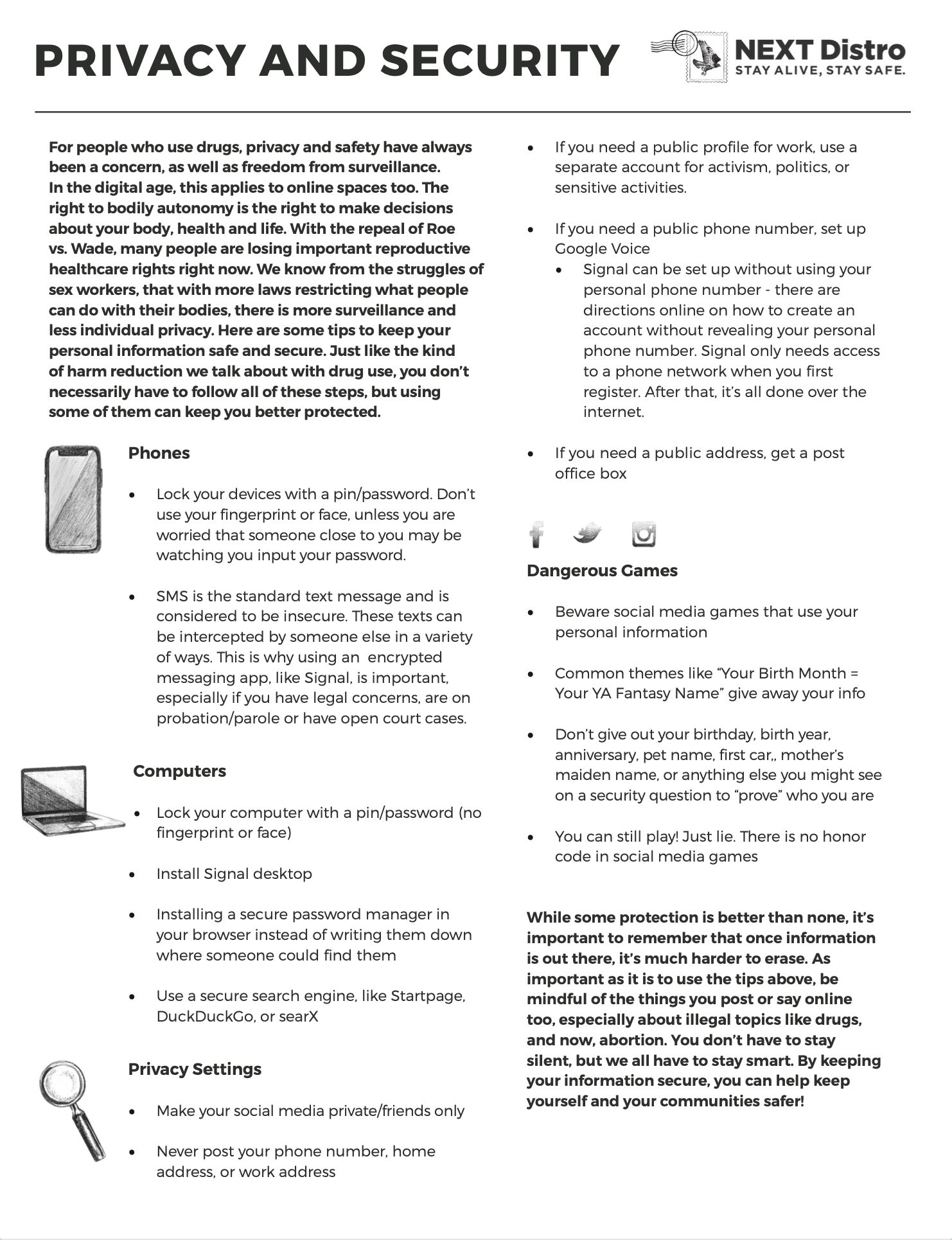 Privacy and Security 