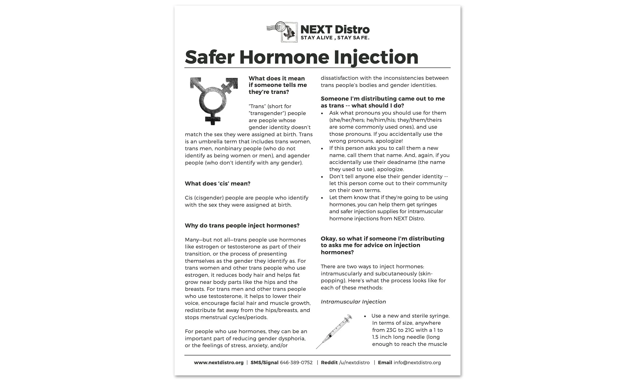 Safer Hormone Injection