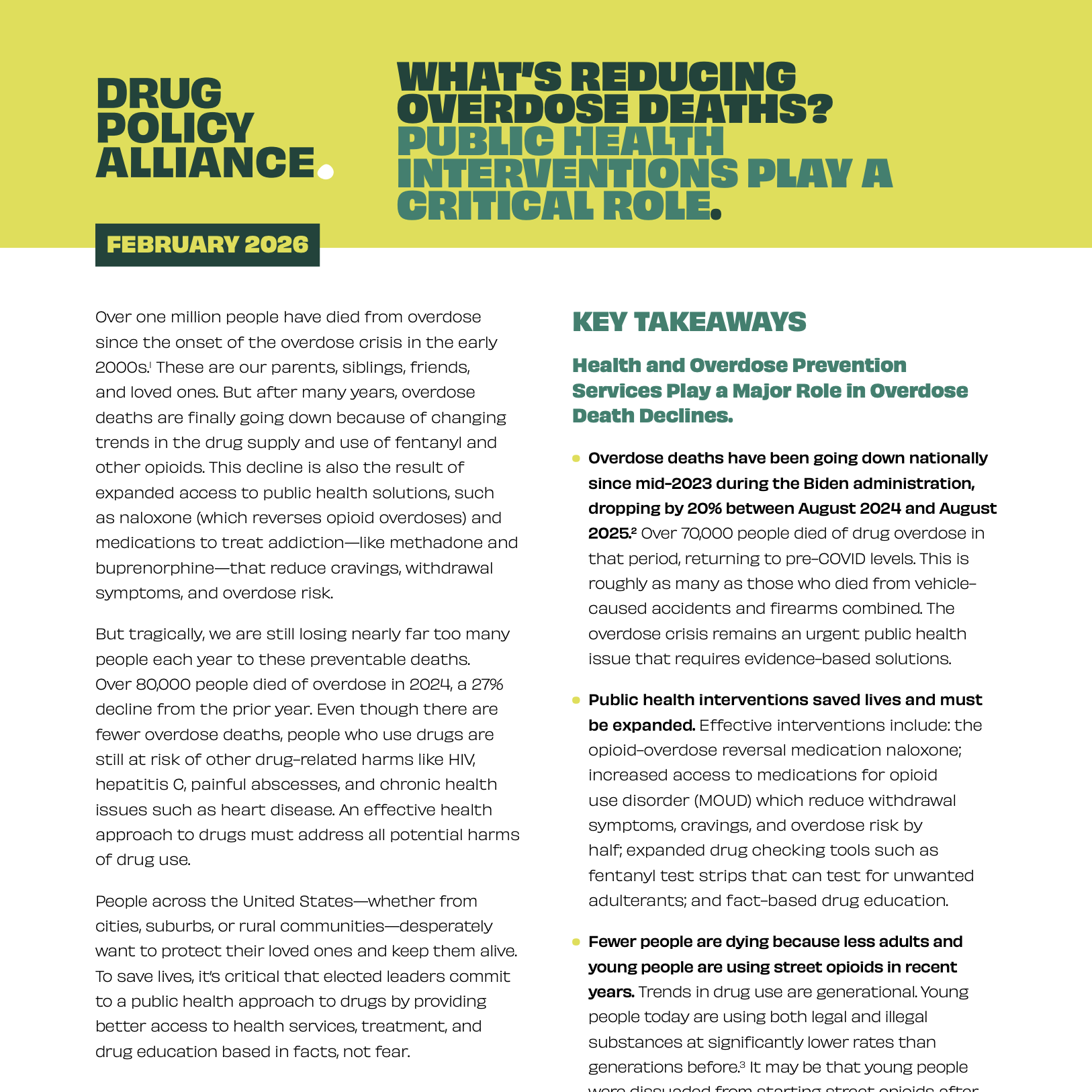 What’s Reducing Overdose Deaths? Public Health Interventions Play a Critical Role