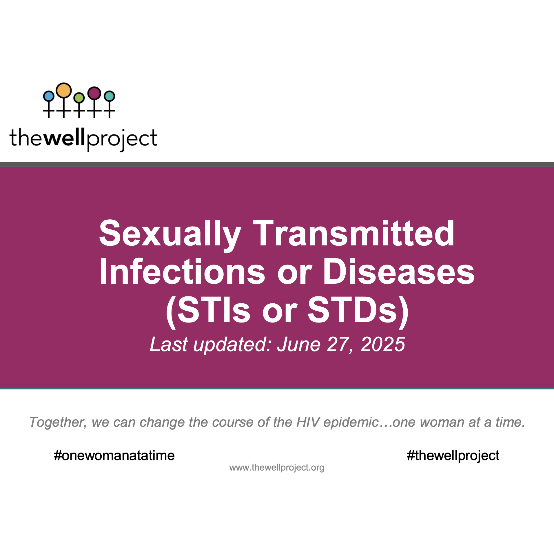 Sexually Transmitted Infections or Diseases (STIs or STDs)