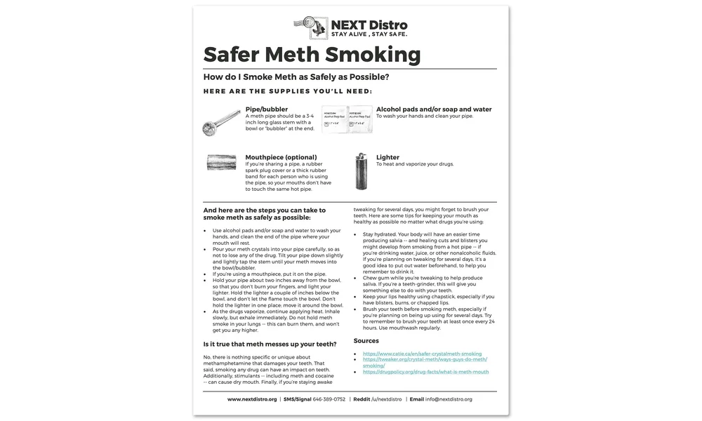 Safer Meth Smoking — NEXT Distro