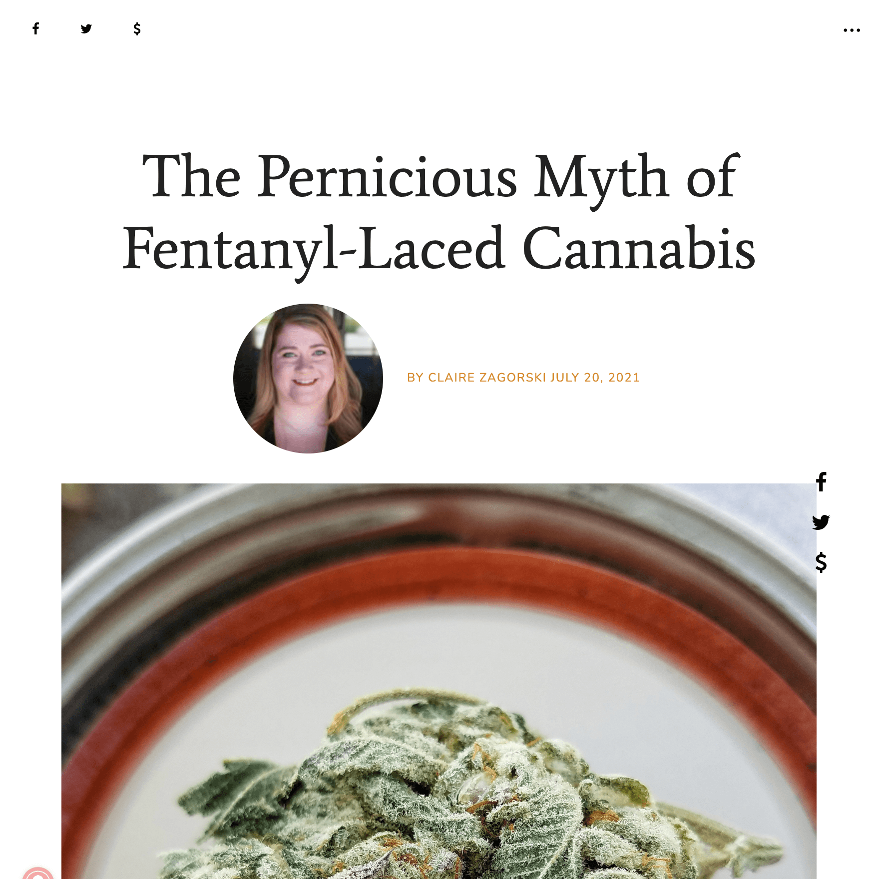 The Pernicious Myth of Fentanyl-Laced Cannabis