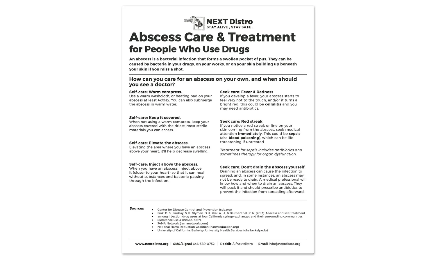 Abscess Care & Treatment for People Who Use Drugs — NEXT Distro