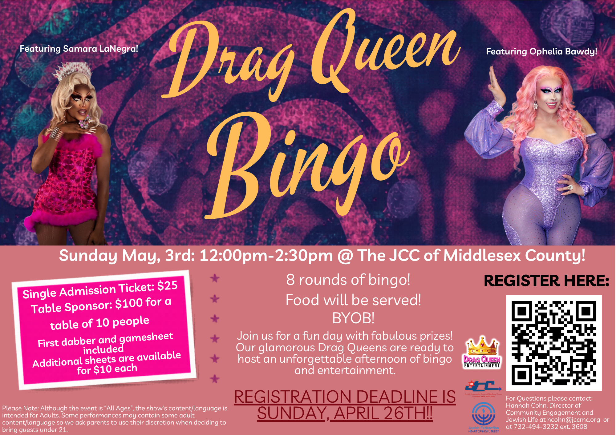 Drag Queen Bingo at JCC of Middlesex County