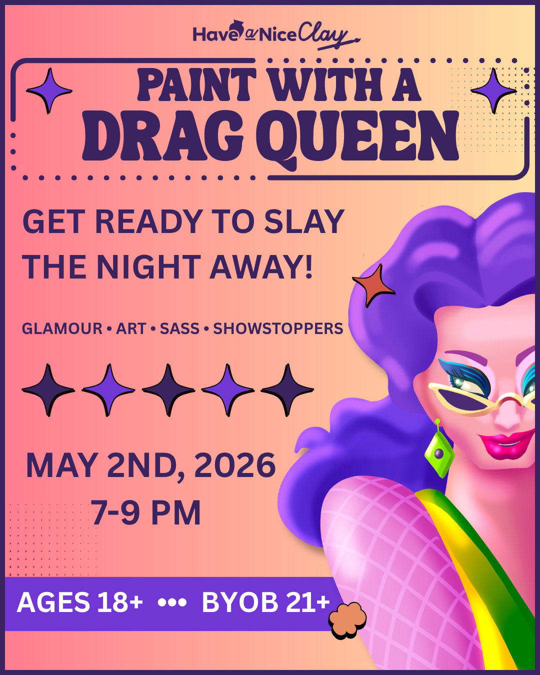 Canvas &amp; Queens - Paint with a Drag Queen (18+)