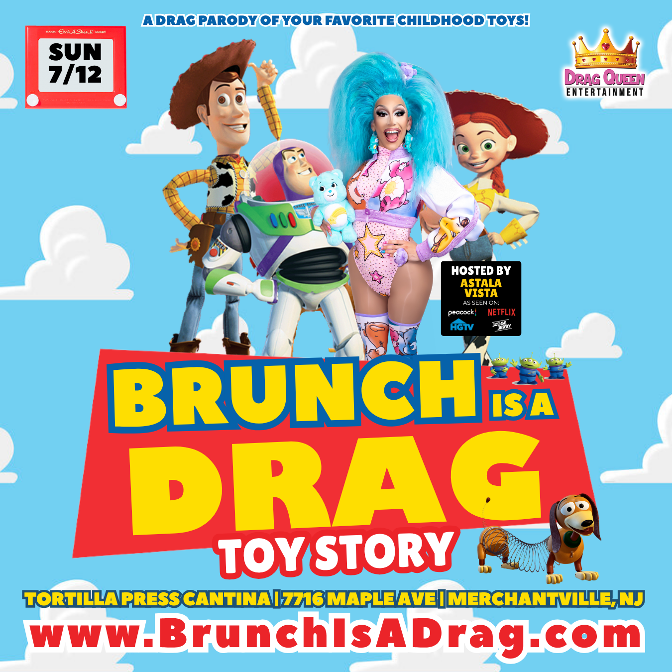 Brunch is a Drag at Tortilla Press Cantina - Toy Story Drag Brunch