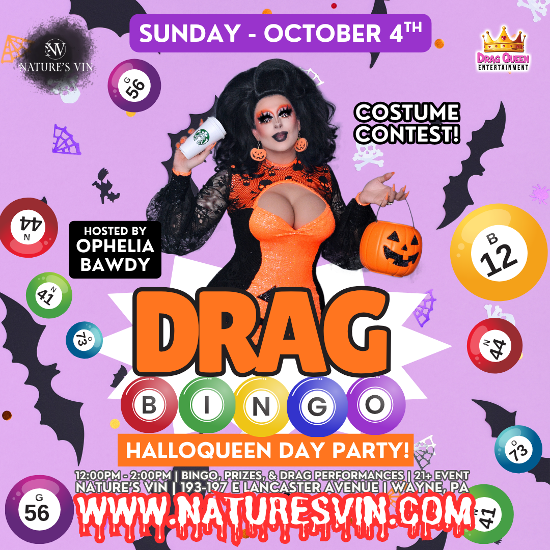 Halloween Drag Bingo at Nature's Vin