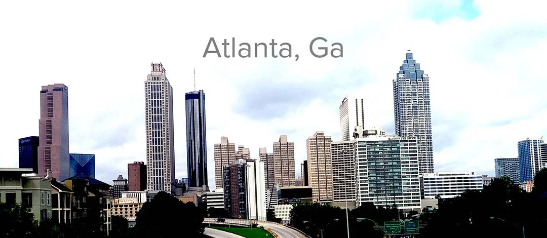 skyline VIEW FROM jackson street bridge, old fourth ward