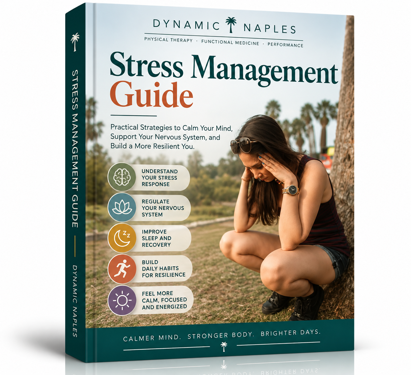 Dynamic Naples Stress Management Guide 3D ebook mockup