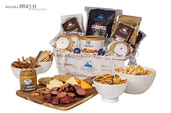 We enjoyed working with OBX Gourmet to capture their food and gift baskets. They are filled with local goodies, packaged and themed beautifully ready to make someone&rsquo;s day!
Now is a wonderful time to get updated photos of your merchandise or fo