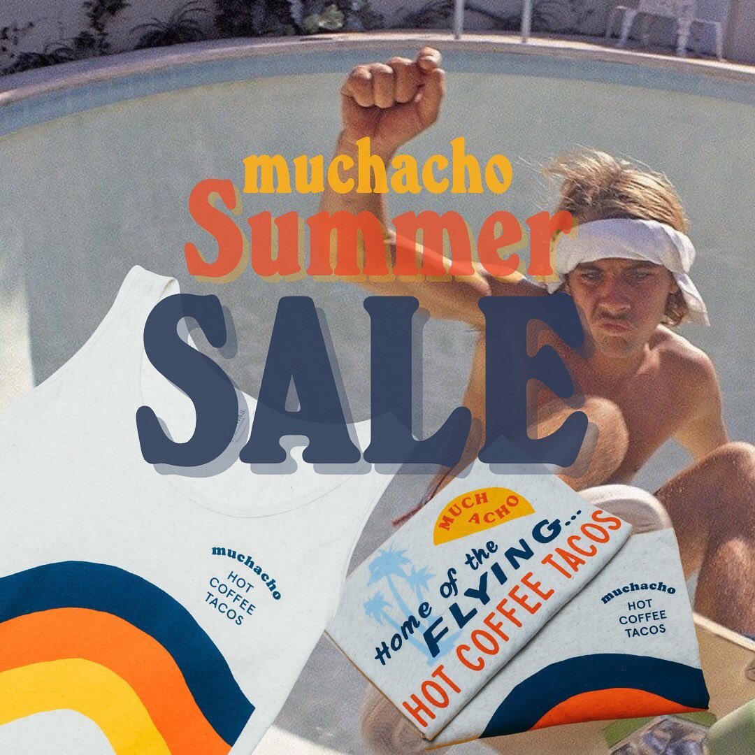 💥 SALE TIME 💥 Sun's out, guns out, Muchachians. 🌞 No matter how cold it is, it's a beautiful day to stock up on 'Chach drip from the summer 22 collection. Honor the arrival of w*nter by preparing for warmer days - use the code SUMMER22 for 22% off