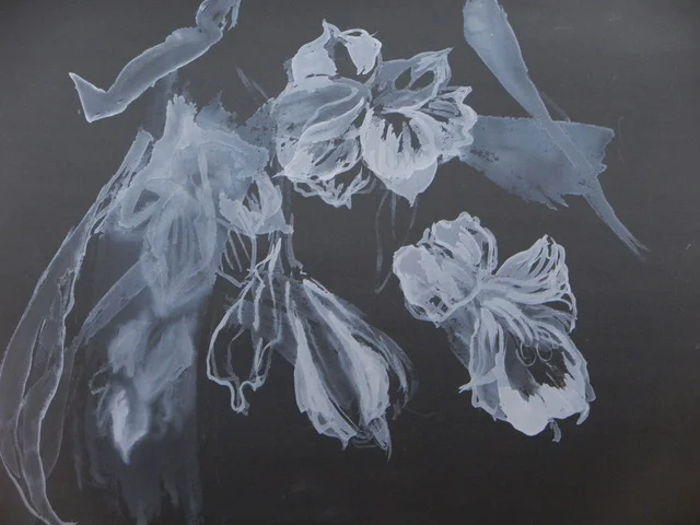 Gouache on carbide paper, Sue Hunt.
