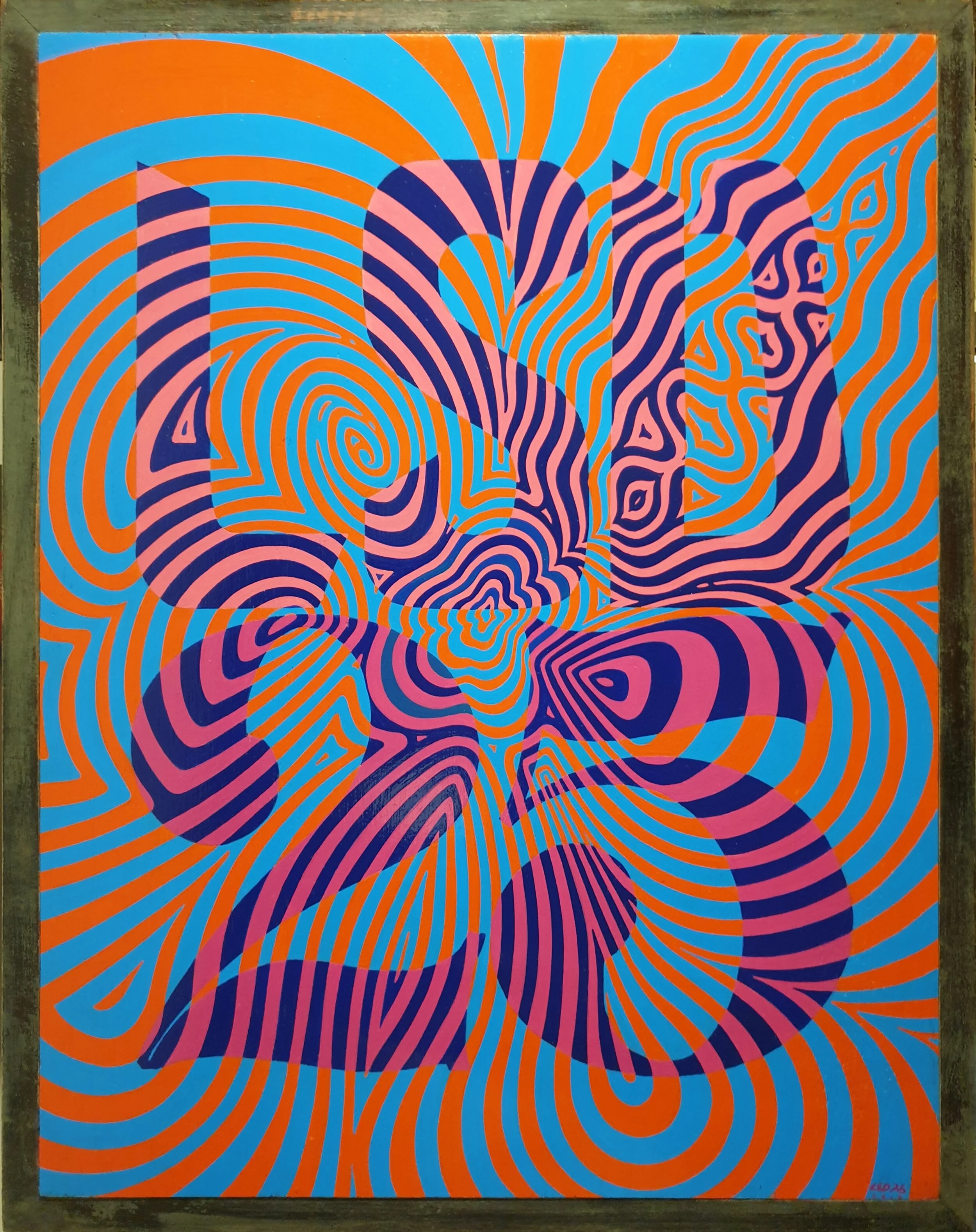 Mateusz OdrobnyLSD25.   Enamel on Board, 64cm x 50cm‘Currently Odrobny is painting new work under the moniker LSD25. These works aim to explore the psychedelic condition and act as conduits to altered contempation. Technically the work is drawing he…