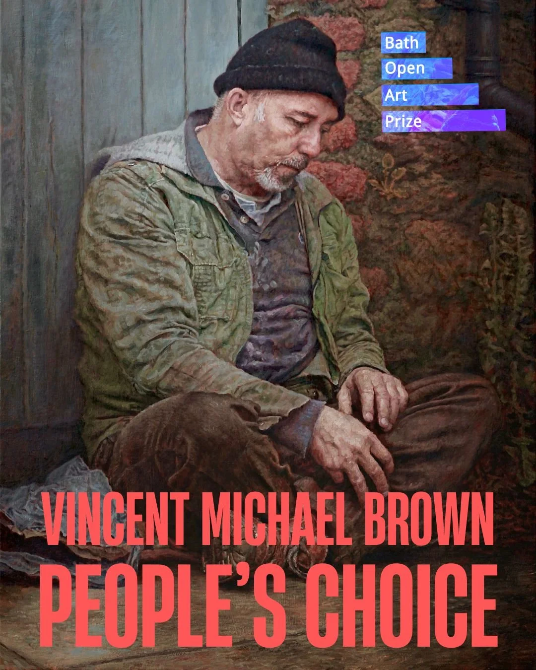 π³ YOU HAVE VOTED! VINCENT MICHAEL BROWN WINS THE PEOPLE'S CHOICE AWARD π³
Thank you to all our visitors who cast their vote for the People's Choice Award. Your favourite was Vincent Michael Brown's large scale acrylic painting 'Sitting Man III'.
A