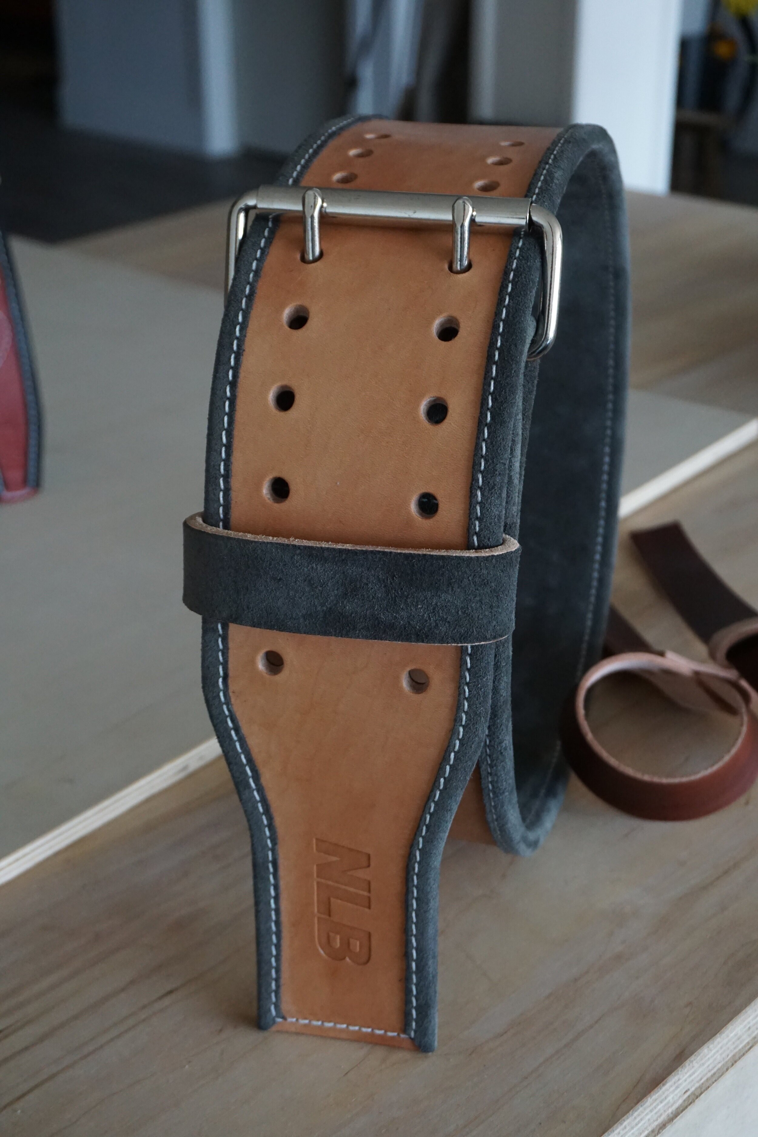 Van Laack Navy Leather Belt - TandTDevelopment