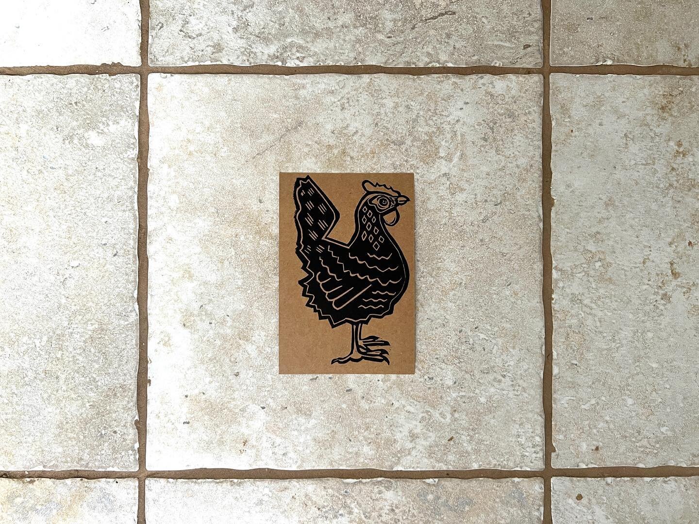 Hand printed chicken post cards! 
Getting ready for a few fall shows in VA 👏 First up, Studio Tour with @greatfallsstudios October 21-23!