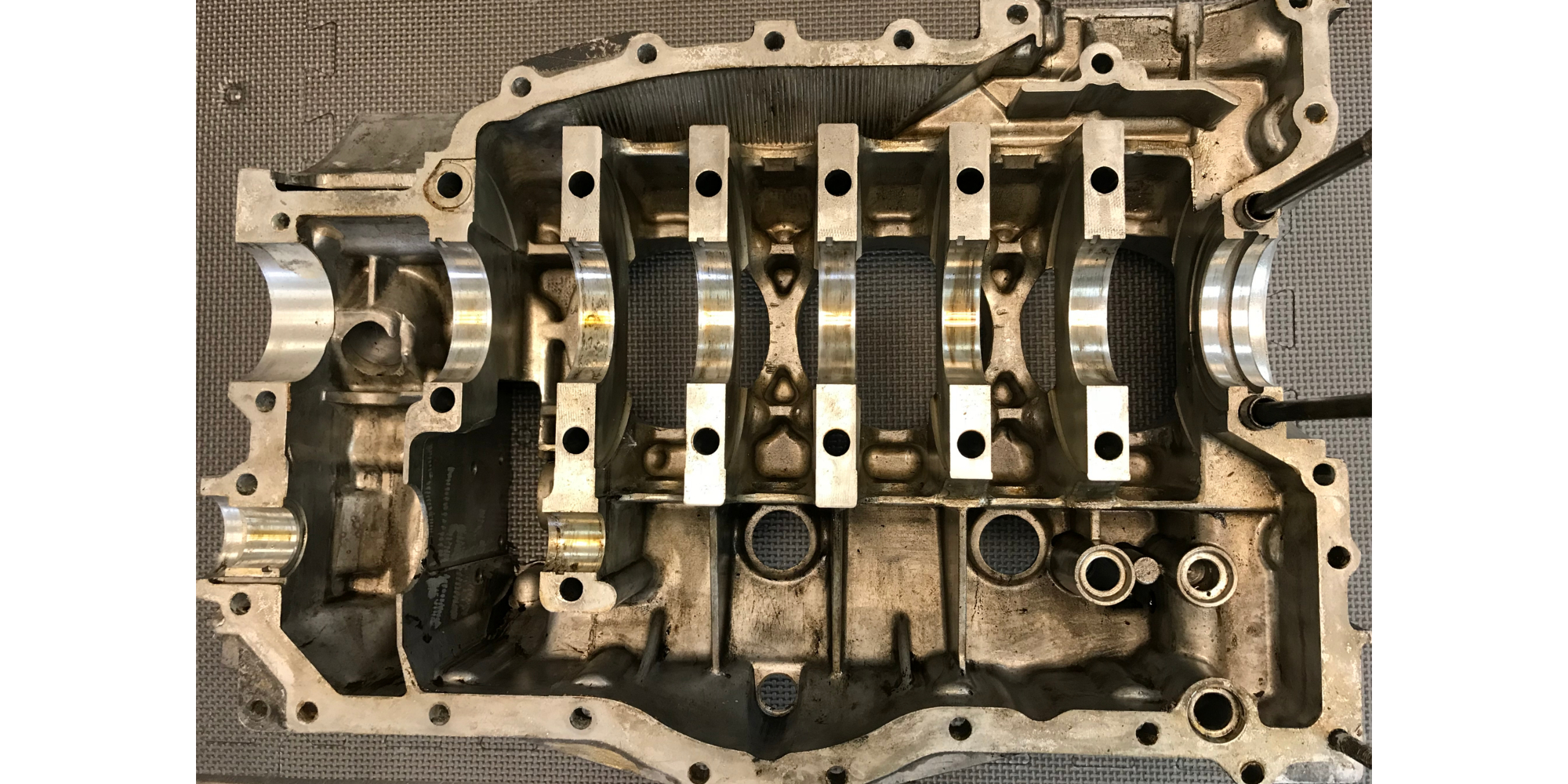 Before - Aluminum Engine Case Cleaning