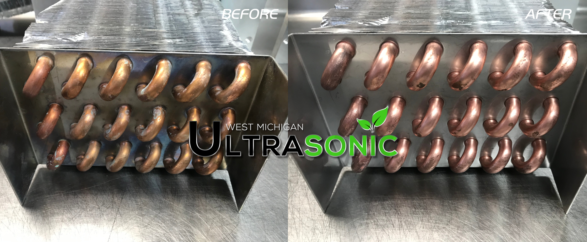 UltrasonicIndustrialPartsCleaning_Lazer_HeatExchanger_Bottom_BeforeandAfter.jpg