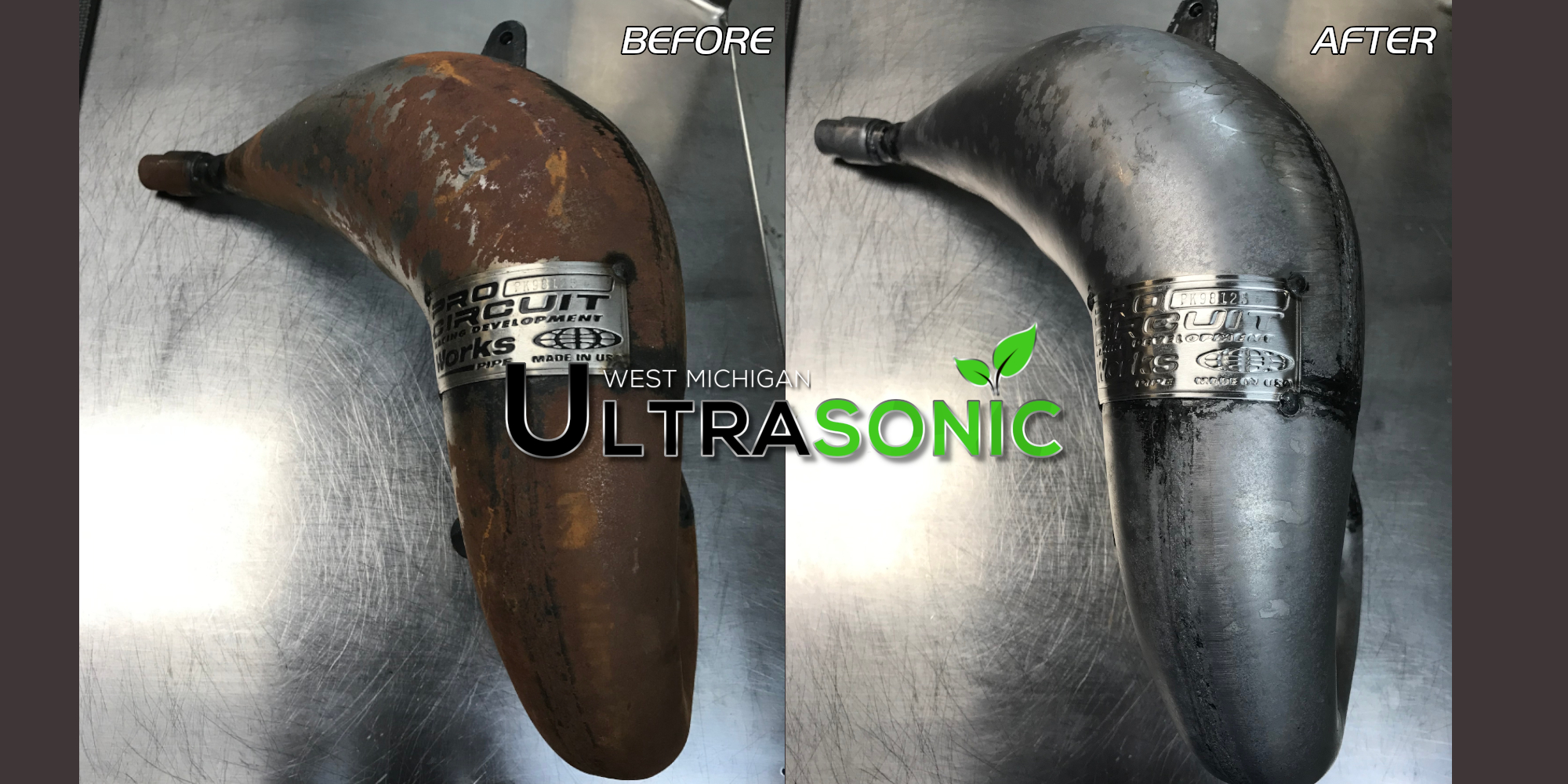 UltrasonicIndustrialPartsDerusting_Motorcycle_Exhaust_BeforeandAfter.jpg