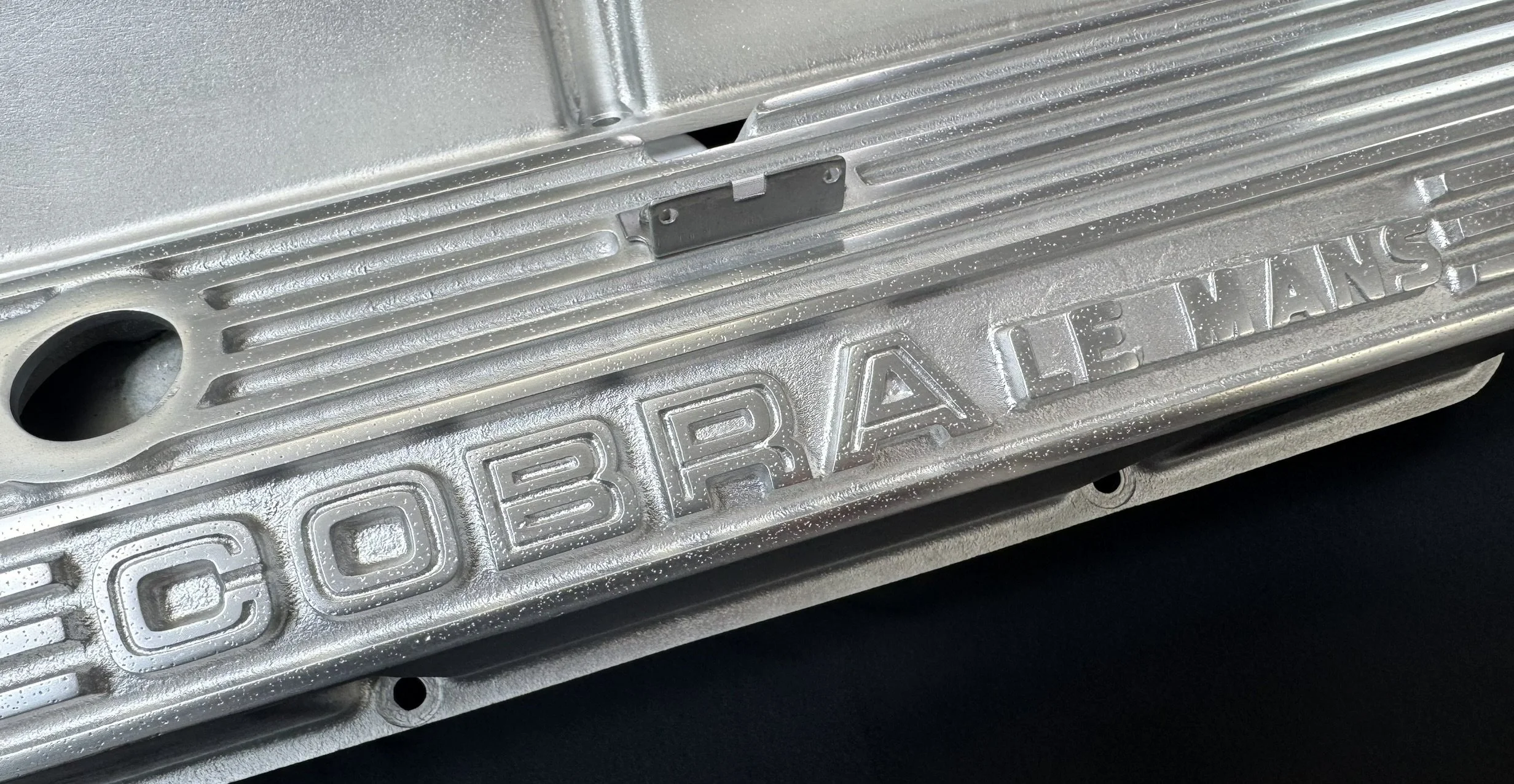 West Michigan Ultrasonic Vapor Blasting Ford Cobra Le Mans Valve Cover Results