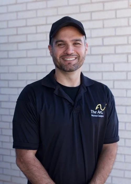 Arc team member representing the self-advocacy and independent living program