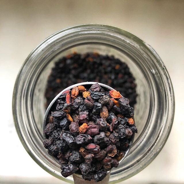 Elderberries are dark purple fruit that are revered for their high antioxidant and Vitamin C content. Studies have shown that incorporating these berries into your diet can not only relieve cold and flu symptoms but shorten the length and reduce the 