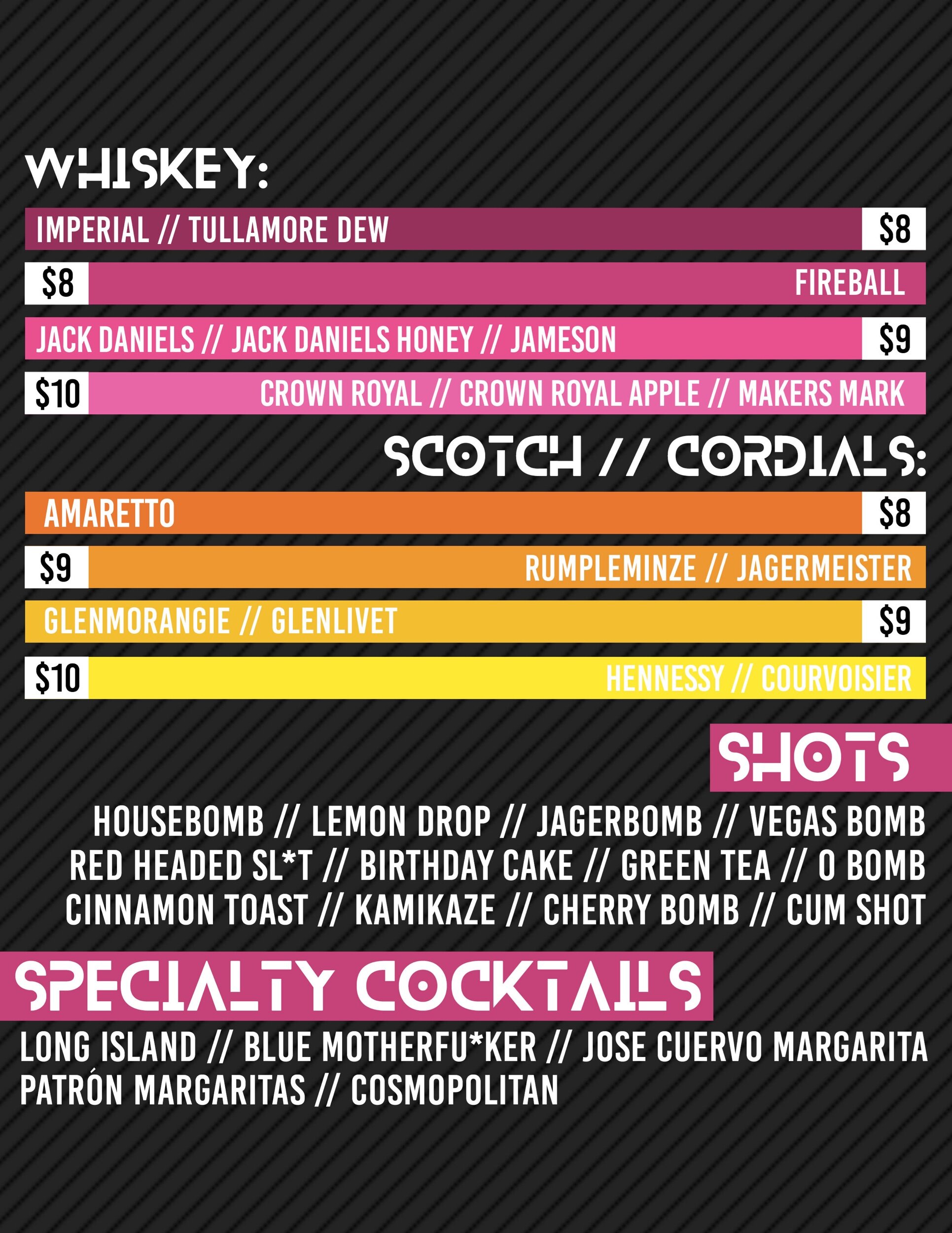 Scarlet Bar Chicago Specials — Scarlet Bar