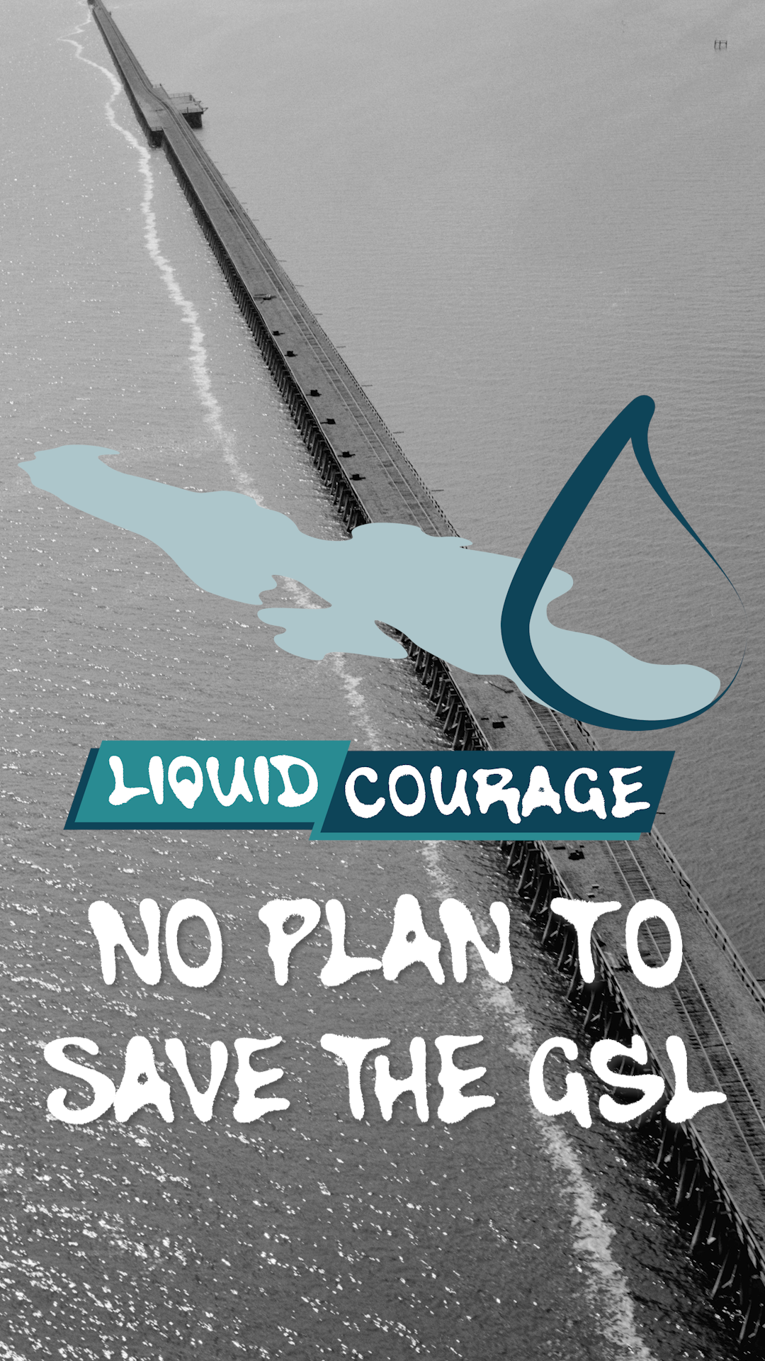 The thumbnail of the episode of Liquid Courage about Utah's lack of a plan to save the Great Salt Lake.