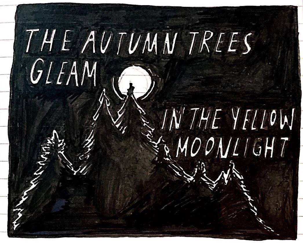 Illustration by Rachel Tay , featuring a passage from Virginia Woolf’s To the Lighthouse , as quoted in Eliza’s ‘ Ode to Autumn ’ last year.
