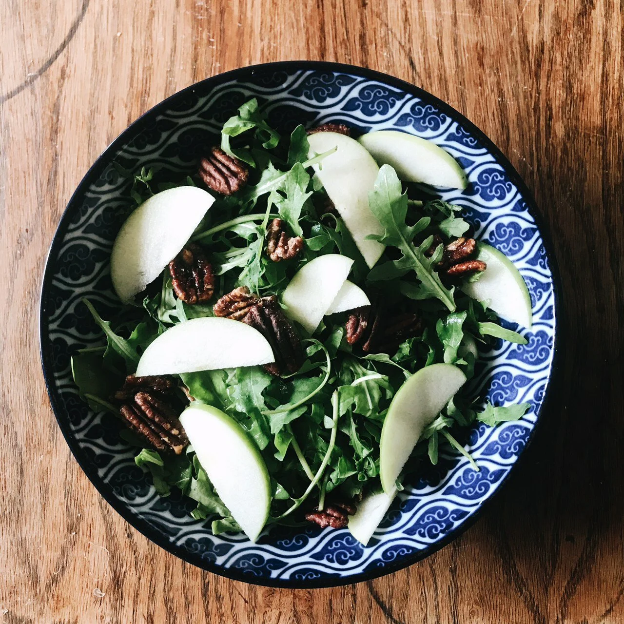 Too Hot to Cook: Rocket, Apple, and Candied Pecan Salad