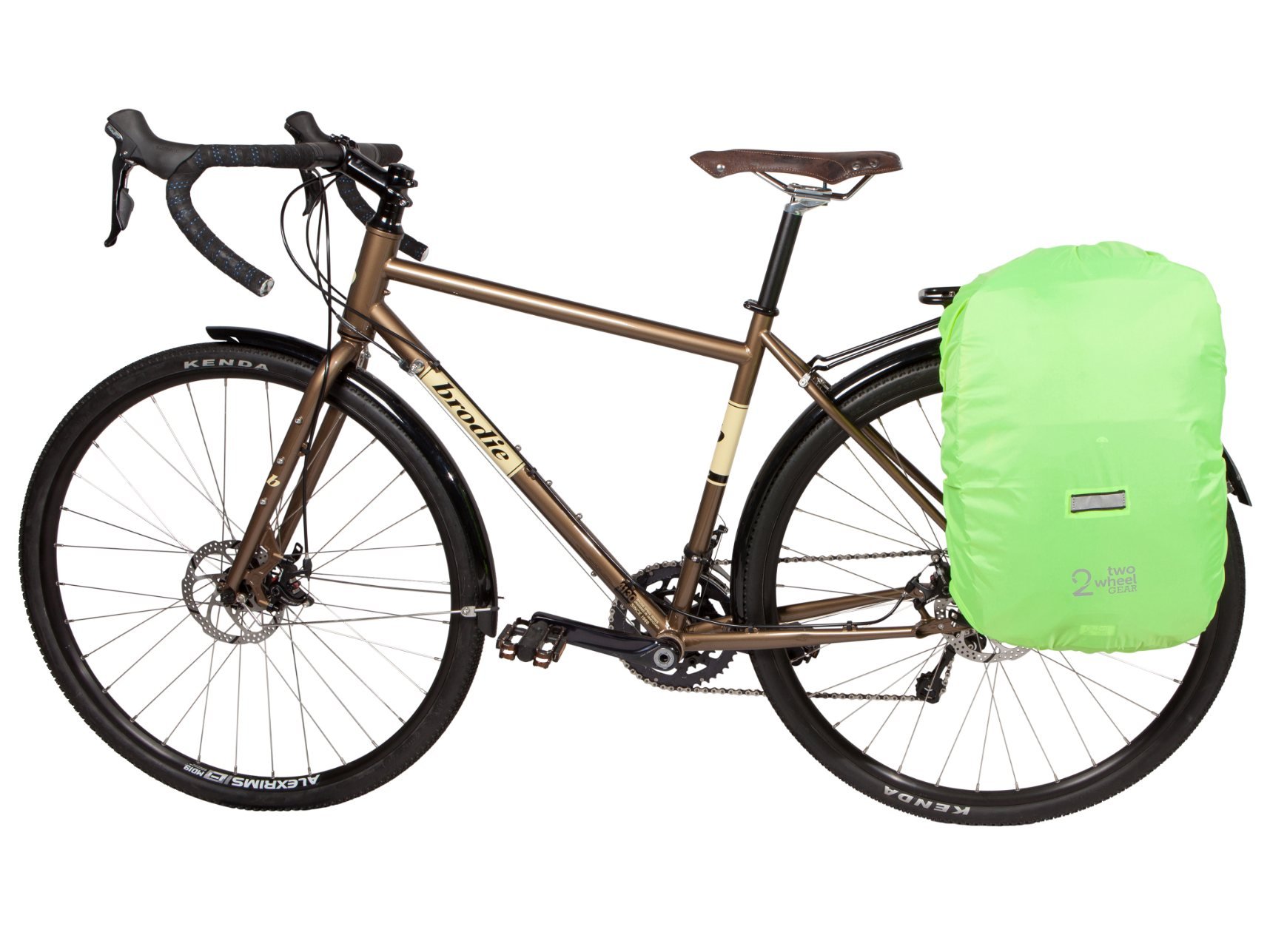 Two Wheel Gear - Pannier Backpack PLUS - Rain Cover-on bike-raincover.jpg
