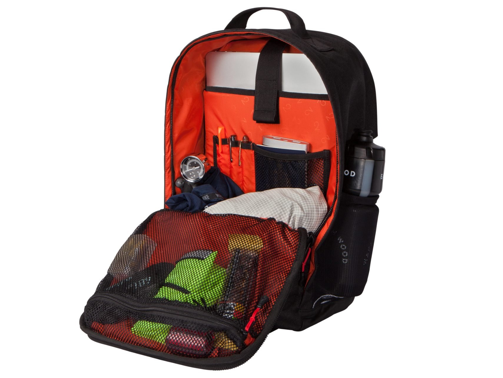 Two Wheel Gear - Pannier Backpack Lite - Black-inside-packed up.jpg