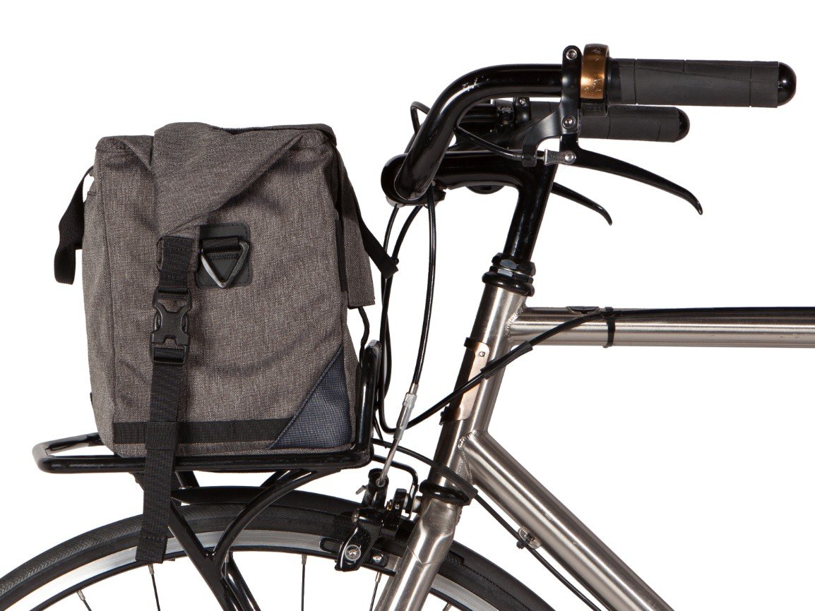 Two Wheel Gear - Dayliner Box Bag - Graphite Grey-on bike-front rack.jpg