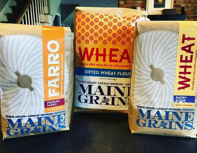 Got my Maine Grains! More bread, more cookies, cakes and brownies to come from #themainefeedkitchen. #bakeathome #fromscratch #homemade #madeinmaine #mainefood #eatlocal #mainegrains #themainefeed