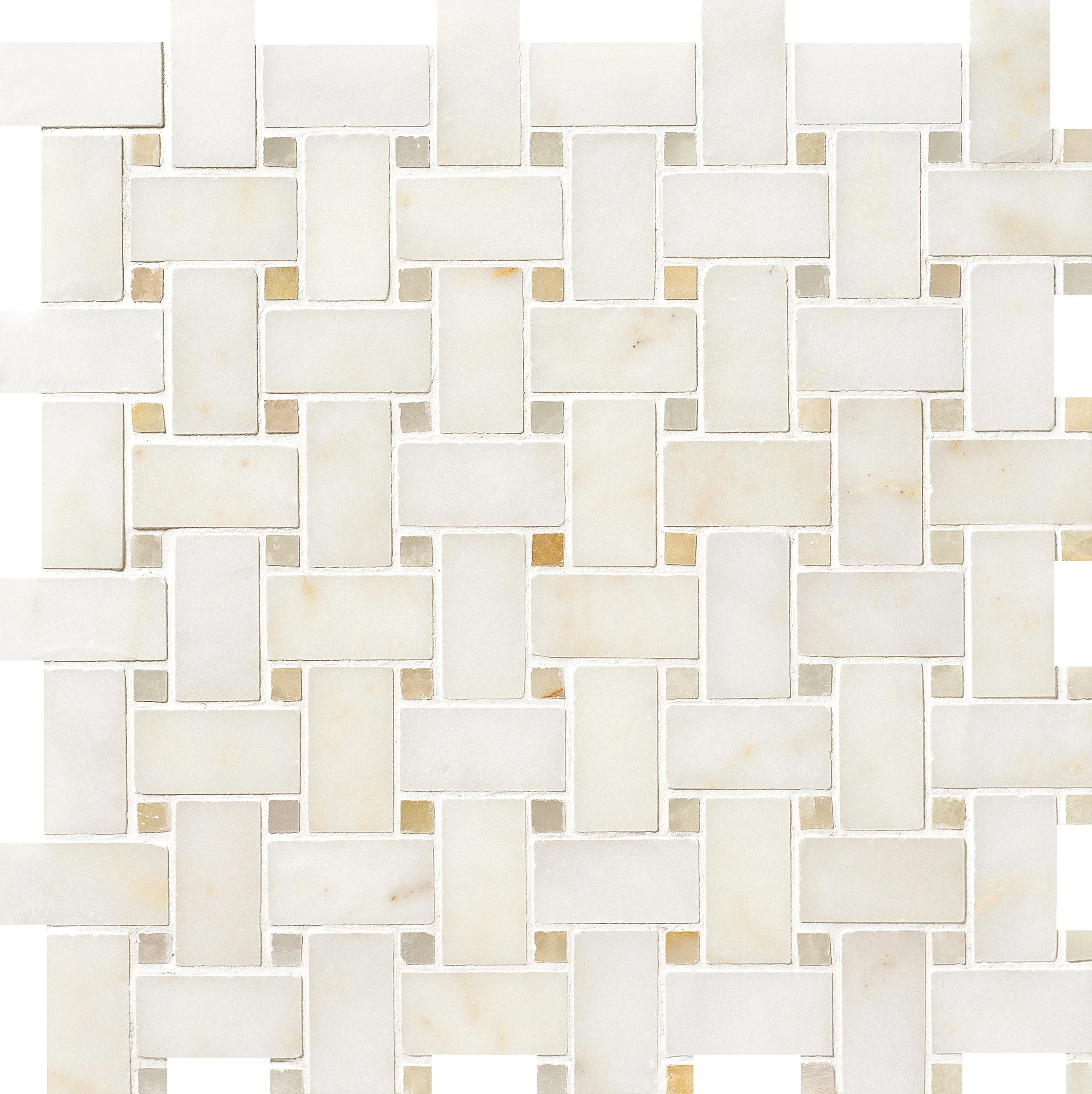 AFYON SUGAR&HONEY ONYX POLISHED BASKET WEAVE MARBLE MOSAICS 12×12