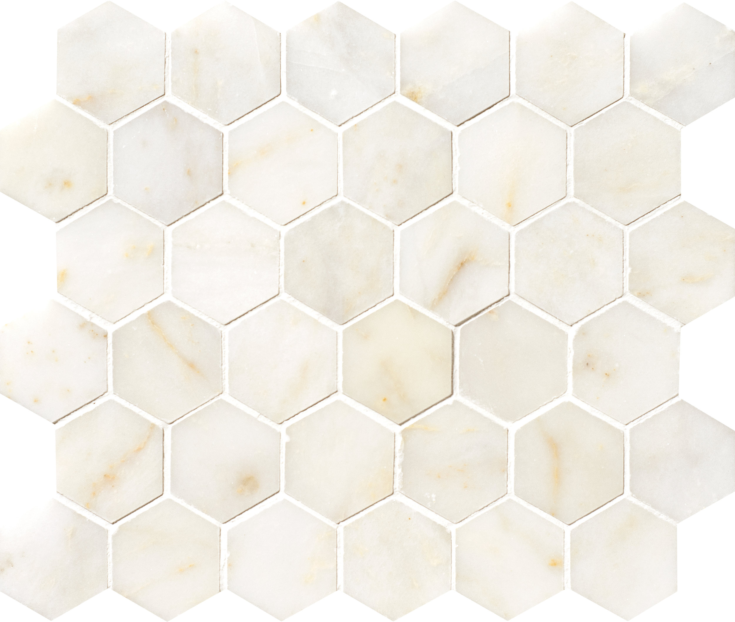 AFYON SUGAR POLISHED HEXAGON MARBLE MOSAICS 10 3/8×12