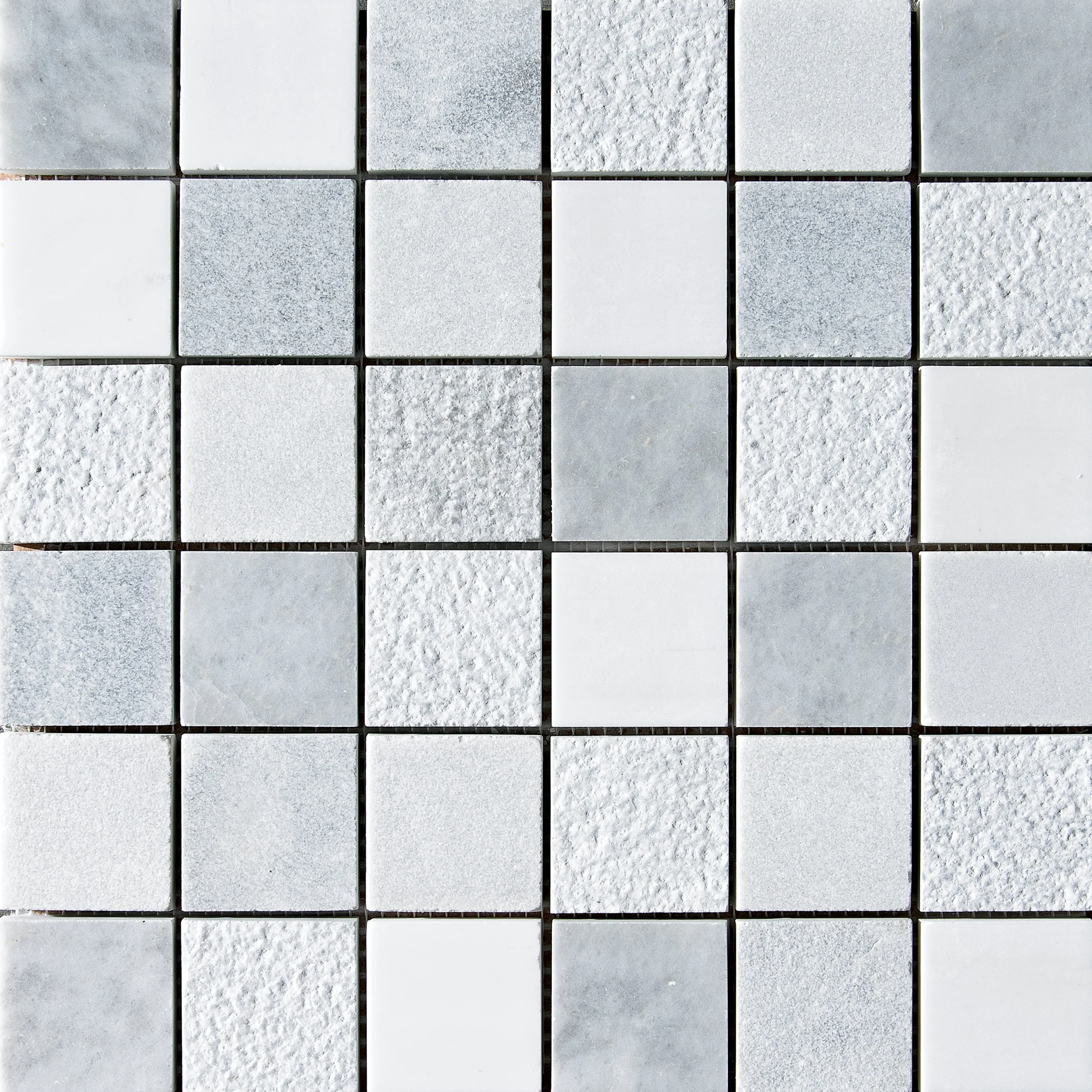 MS01298 avenza & snow white & allure 2”x2” textured 12”x12”x3/8” sheets
